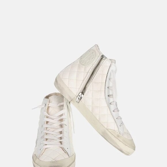 Golden Goose Francy Quilted High-Top Sneakers - Size 37 - Picture 2 of 5